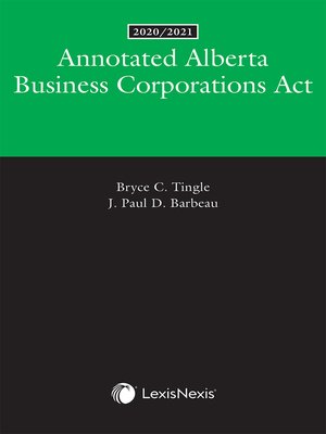 cover image of Annotated Alberta Business Corporations Act